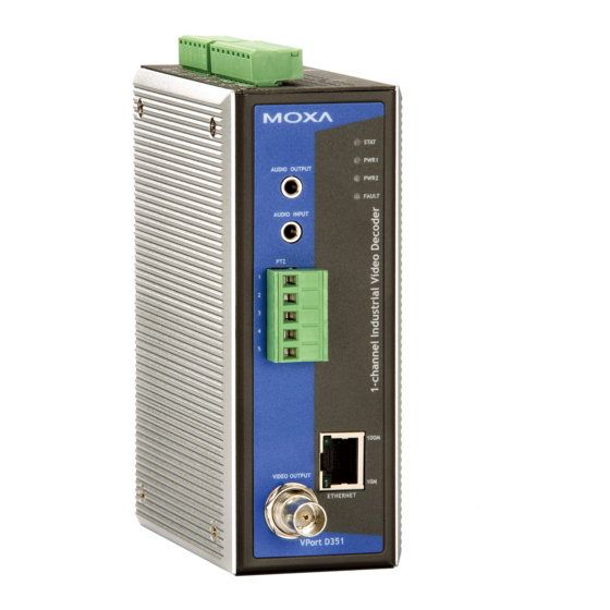 Moxa Technologies VPort D351 Quick Installation Manual