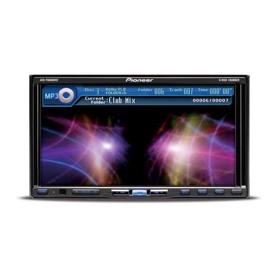Pioneer AVH-P6800DVD Operation Manual