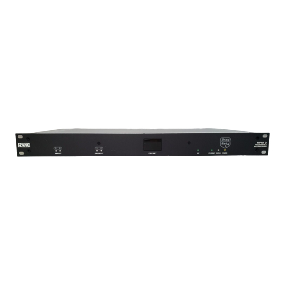Rane RPM 2 Hardware Manual