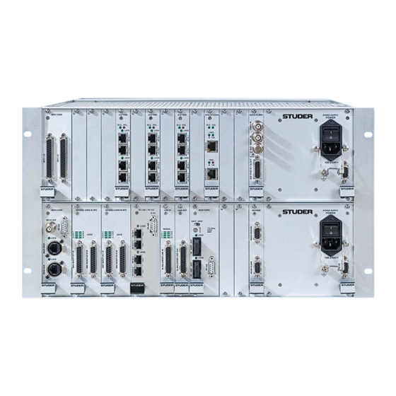 Studer SCore Live Product Information
