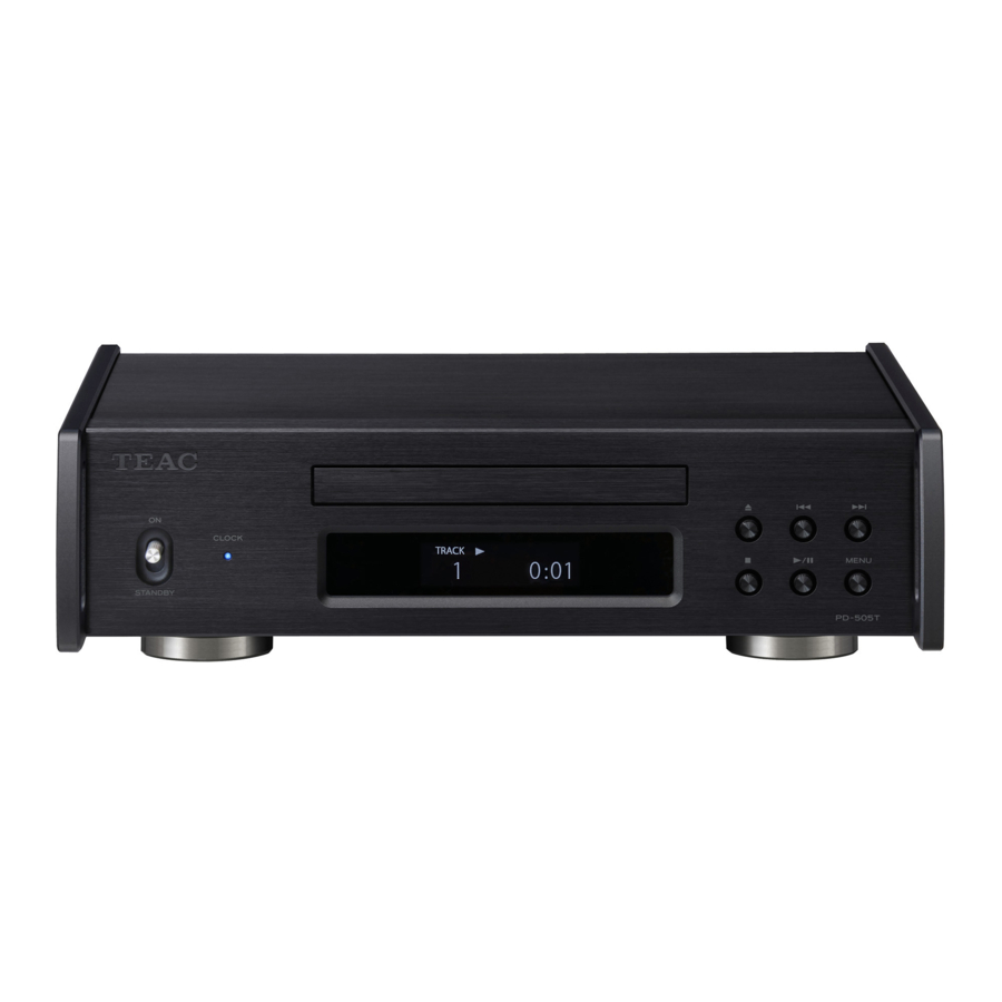 Teac PD-505T - CD Transport Manual