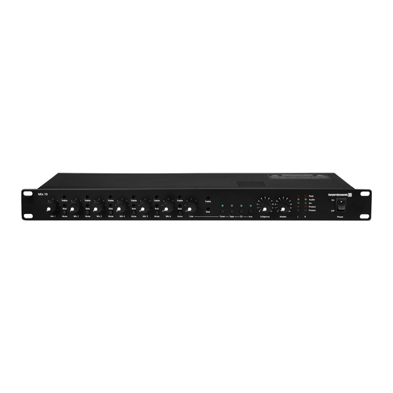 Beyerdynamic MIX 10 NG2 Operating Instructions Manual