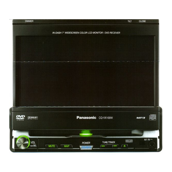Panasonic CQ-VX100W Operating Instructions Manual