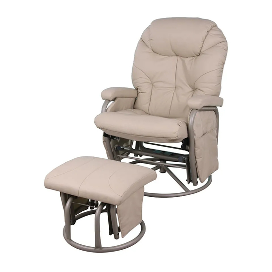 Childcare Glider Rocking Chair & Ottoman "Sand" Instructions Manual
