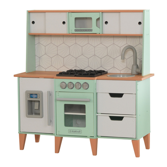 KidKraft Mid-Century Modern Play Kitchen with EZ Kraft Assembly Manual