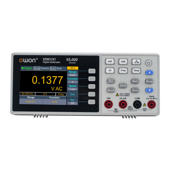 Owon XDM1241 User Manual