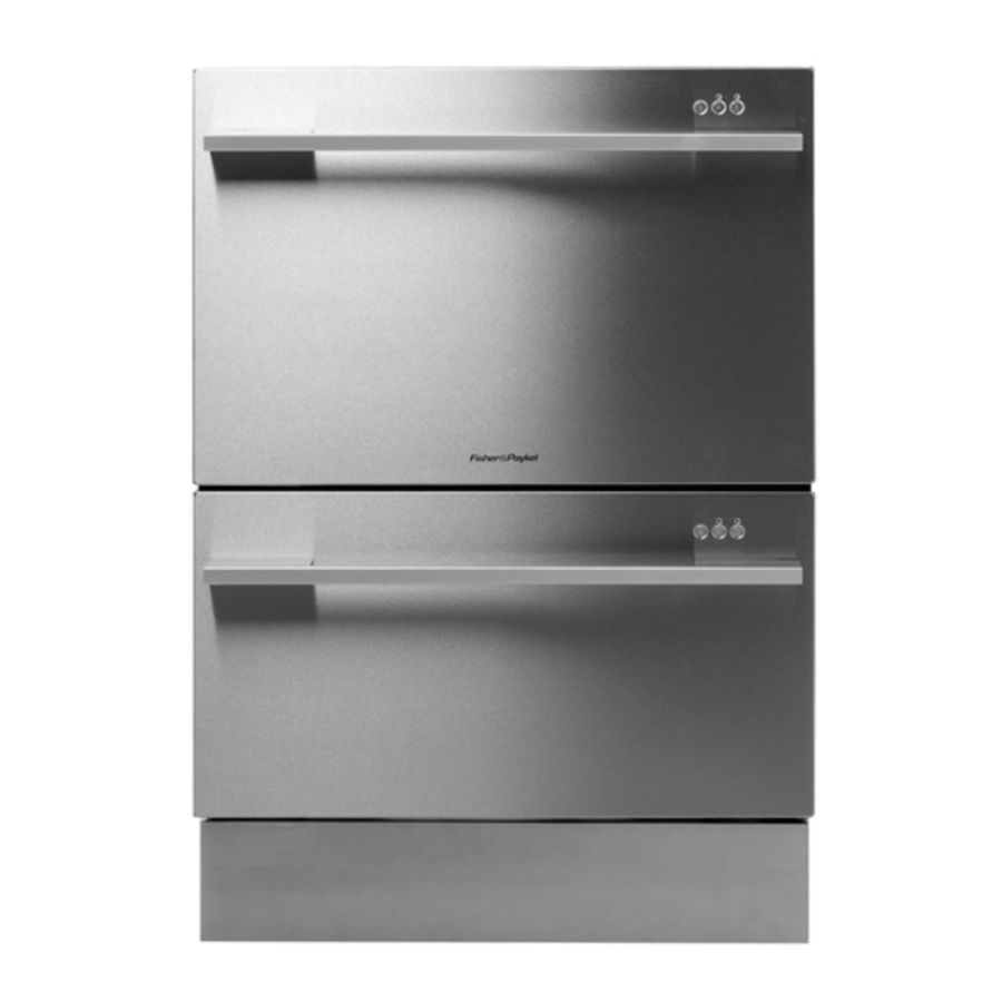 Fisher & Paykel DD60SDFHTX6,DD60SHTI6, DD60DDFHX6, DD60DHI6 - Dishwasher Manual