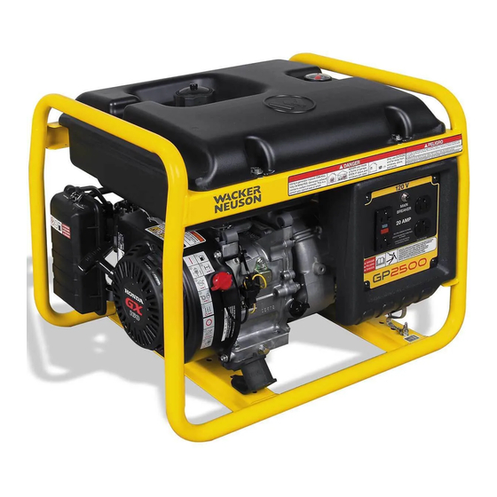 Wacker Neuson GP 2500A Operator's Manual