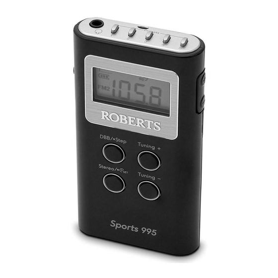 User Manuals: Roberts Sports 995 Personal FM/AM Radio