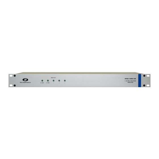SDI HPDA-15RMi-CW Manuals