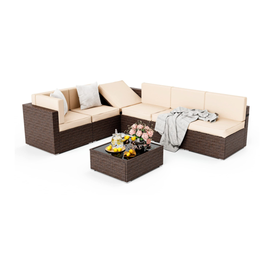 User Manuals: PAMAPIC Outdoor Sectional Sofa Set