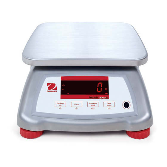 OHAUS Valor 2000W Series Instruction Manual