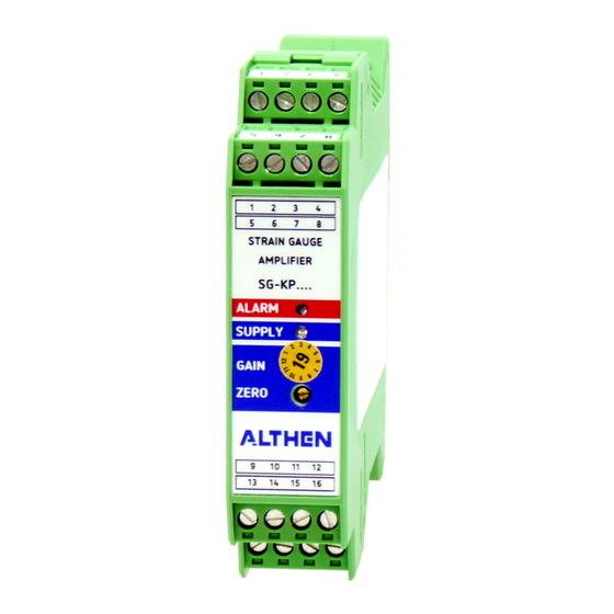 ALTHEN SG-KP Series Technical Manual