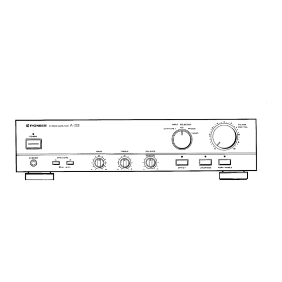 Pioneer a-255 Operating Instructions Manual