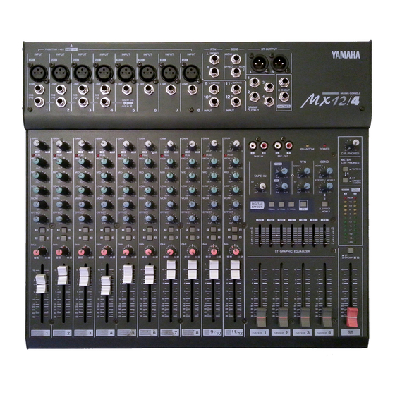 YAMAHA MX12/4 MUSIC MIXER OWNER'S MANUAL | ManualsLib