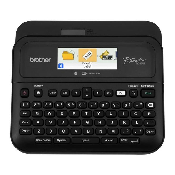 Brother P-touch PT-D610BT Manuals