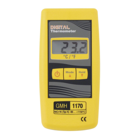 GREISINGER GMH 1170 Operating Manual