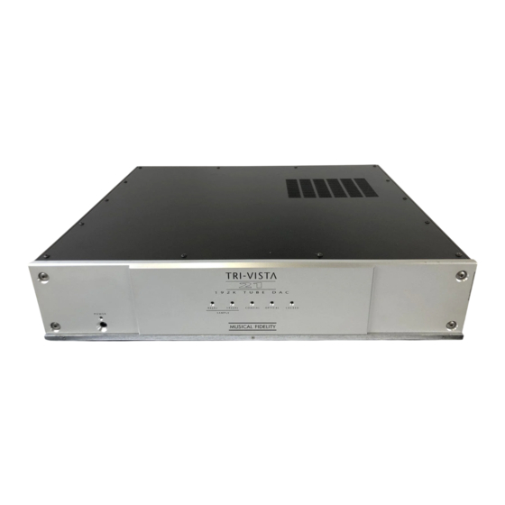 Musical Fidelity TRI-VISTA 21 Instructions For Use Manual
