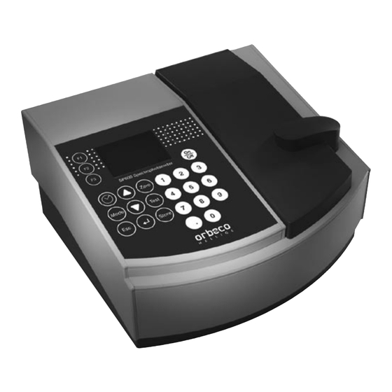 Orbeco SP600 Manuals