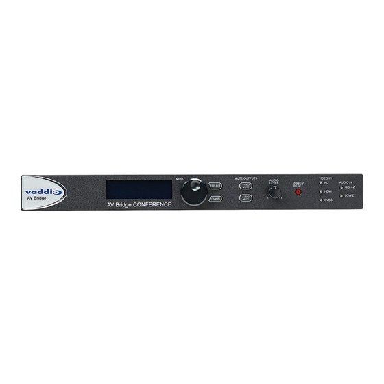 VADDIO AV Bridge CONFERENCE Installation And User Manual