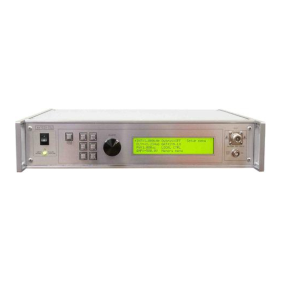 AVTECH ELECTROSYSTEMS AVR-GHV1-B Instructions Manual