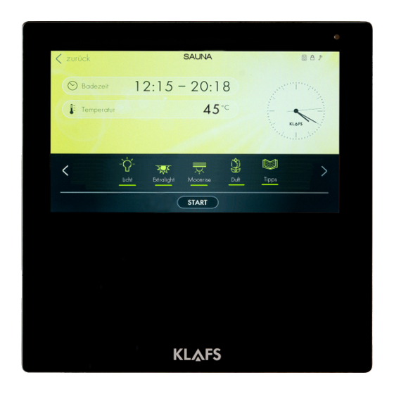 Klafs 21 S1 T Operating Instructions Manual