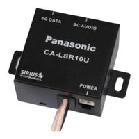 Panasonic CA-LSR10U - Sirius Satellite Radio Receiver Operating Instructions Manual