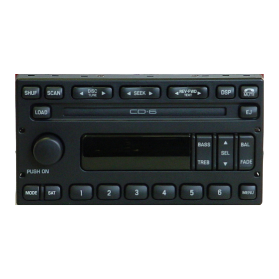 VISTEON CD6 Owner's Manual