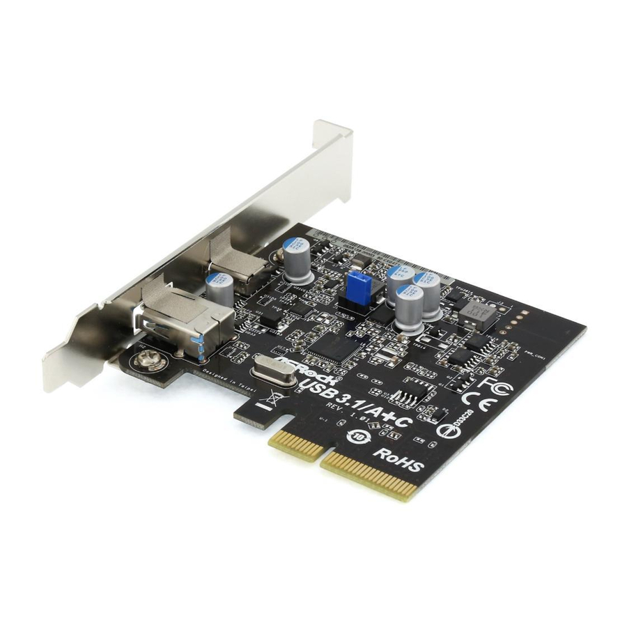 ASROCK USB 3.1/A+C Installation Manual