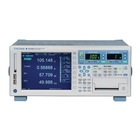 YOKOGAWA WT3000 User Manual