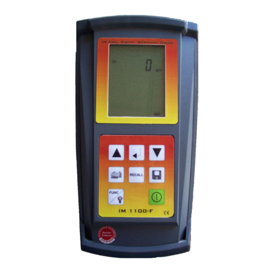 IMR 1100F Portable Gas Detector Manuals