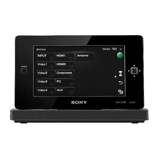 Sony HomeShare RMN-U1 Quick Setup Manual