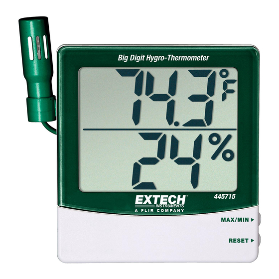 Extech Instruments 445715 Quick Start Manual