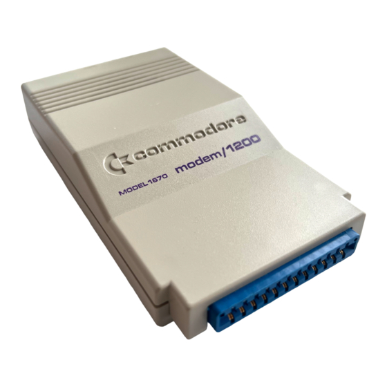 Commodore modem 1200 User Manual