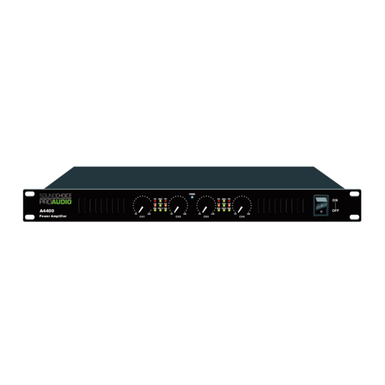 Sound Choice Pro Audio A4 Series Installation And Operation Manual