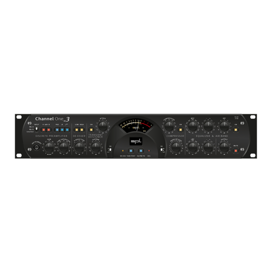 SPL Channel One Mk3 Manual