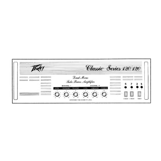Peavey CLASSIC 120/120 Owner's Manual