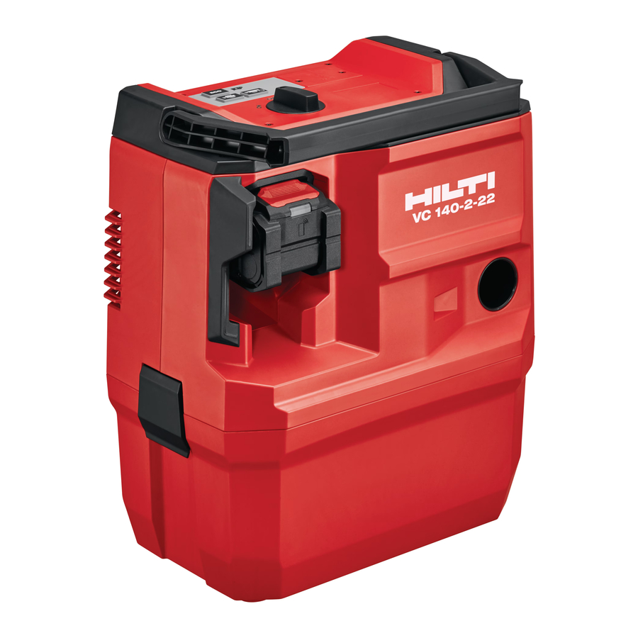 HILTI Nuron VC 140-2-22 - Cordless Dust Extractor Manual