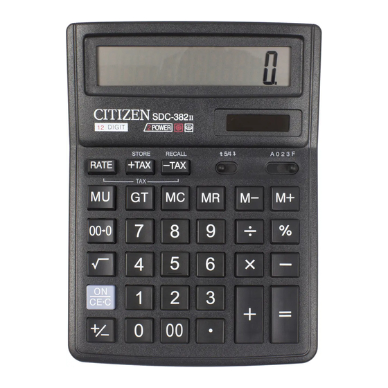 Citizen SDC-382II Instruction Manual