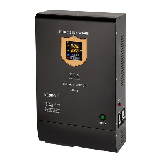 Kemot PROsolar-3500 Owner's Manual
