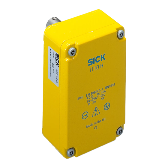 SICK i110H Operating Instructions Manual