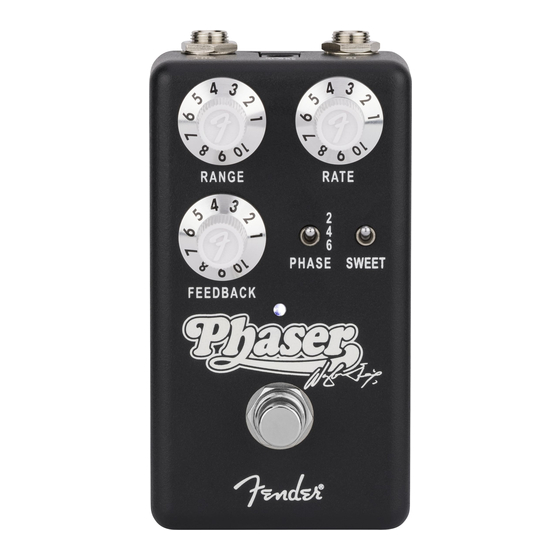 Fender WAYLON JENNINGS PHASER Manual