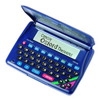 Seiko Concise Oxford Thesaurus ER2100 Operation Manual