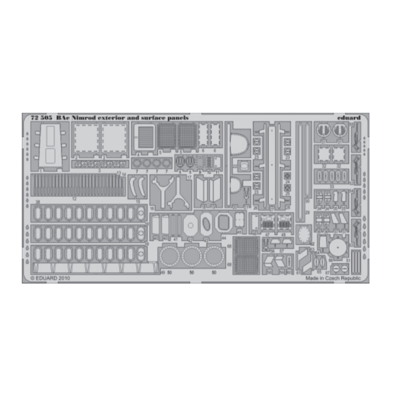 Eduard BAe Nimrod exterior and surface panels Quick Start Manual