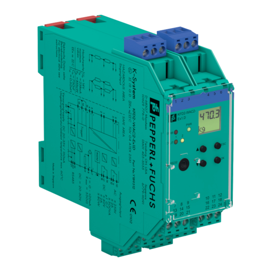 Pepperl+Fuchs KFD2-WAC2-Ex1.D Instruction Manual