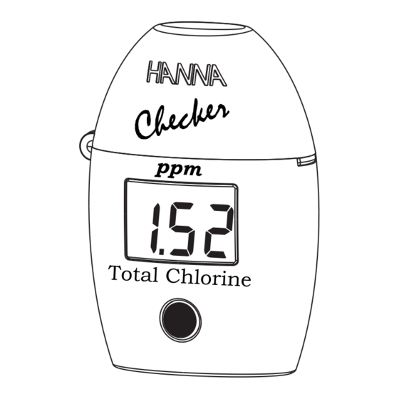 Hanna Instruments Total Chlorine HI 711 Instructions