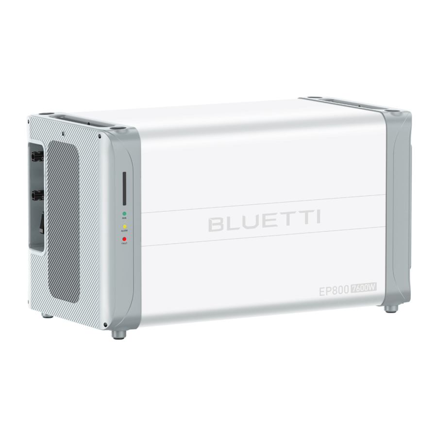 Bluetti EP800 - Energy Storage System Manual | ManualsLib Bluetti EP800 - Energy Storage System Manual