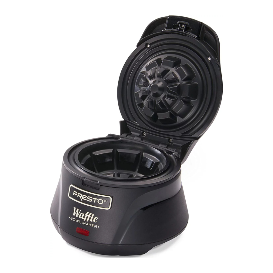 Presto 03500 - Belgian Waffle Bowl Maker Manual