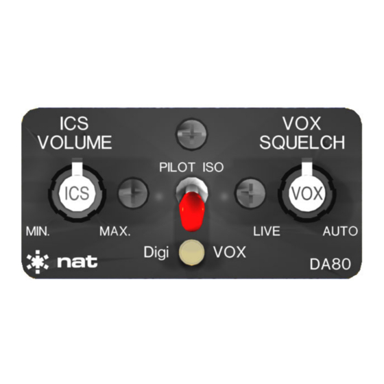 Nat DA80-010 Installation And Operation Manual