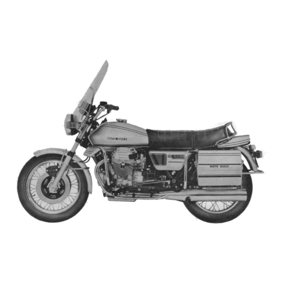 MOTO GUZZI V1000 I-Convert Owner's Manual
